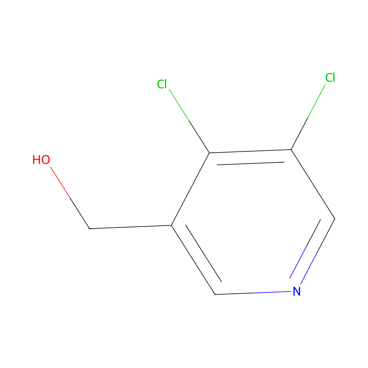 3-Pyridinemethanol, 4,5-dichloro- molecular structure, CAS 1056162-12-9