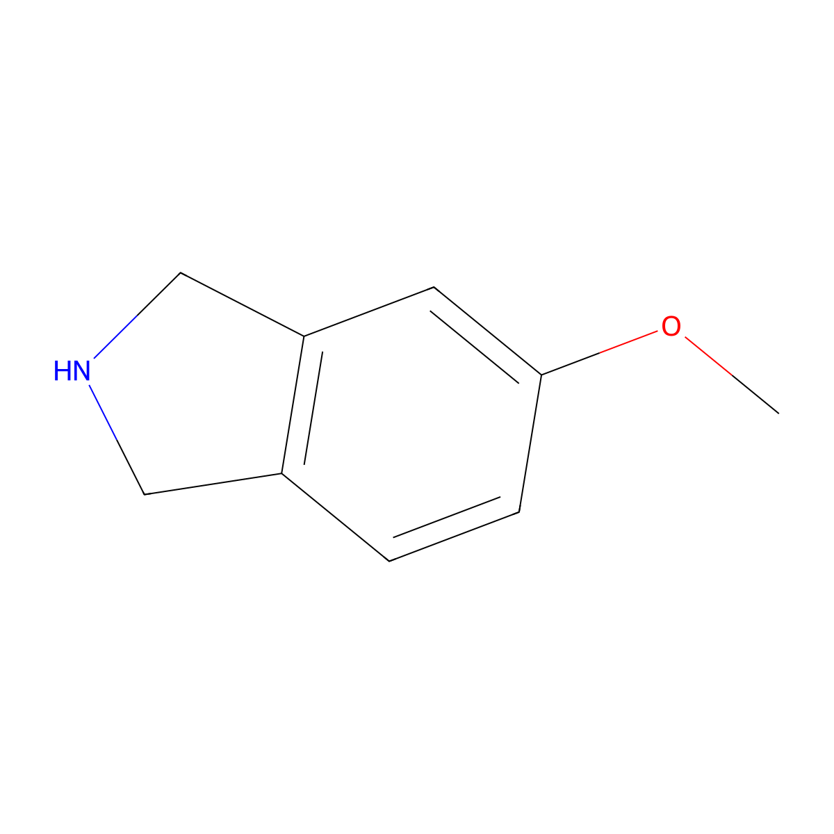 5-methoxy-2,3-dihydro-1H-isoindole molecular structure, CAS 1056165-25-3