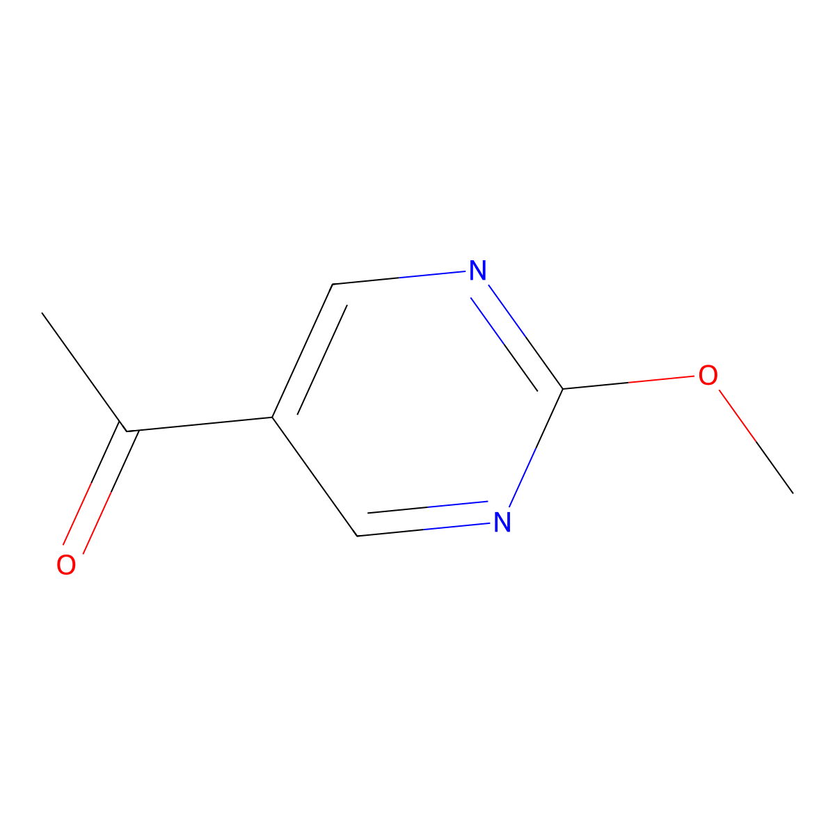 1-(2-Methoxypyrimidin-5-yl)ethanone molecular structure, CAS 1056174-56-1
