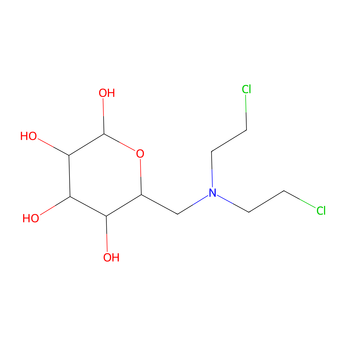 C6-Galactose mustard molecular structure, CAS 105618-02-8