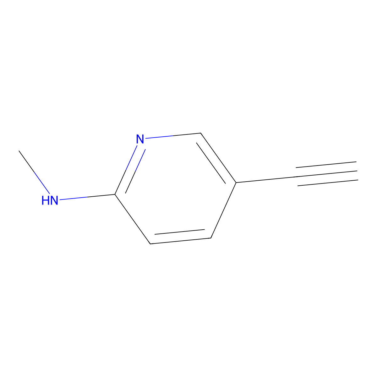 5-Ethynyl-N-methyl-2-pyridinamine molecular structure, CAS 1056186-07-2