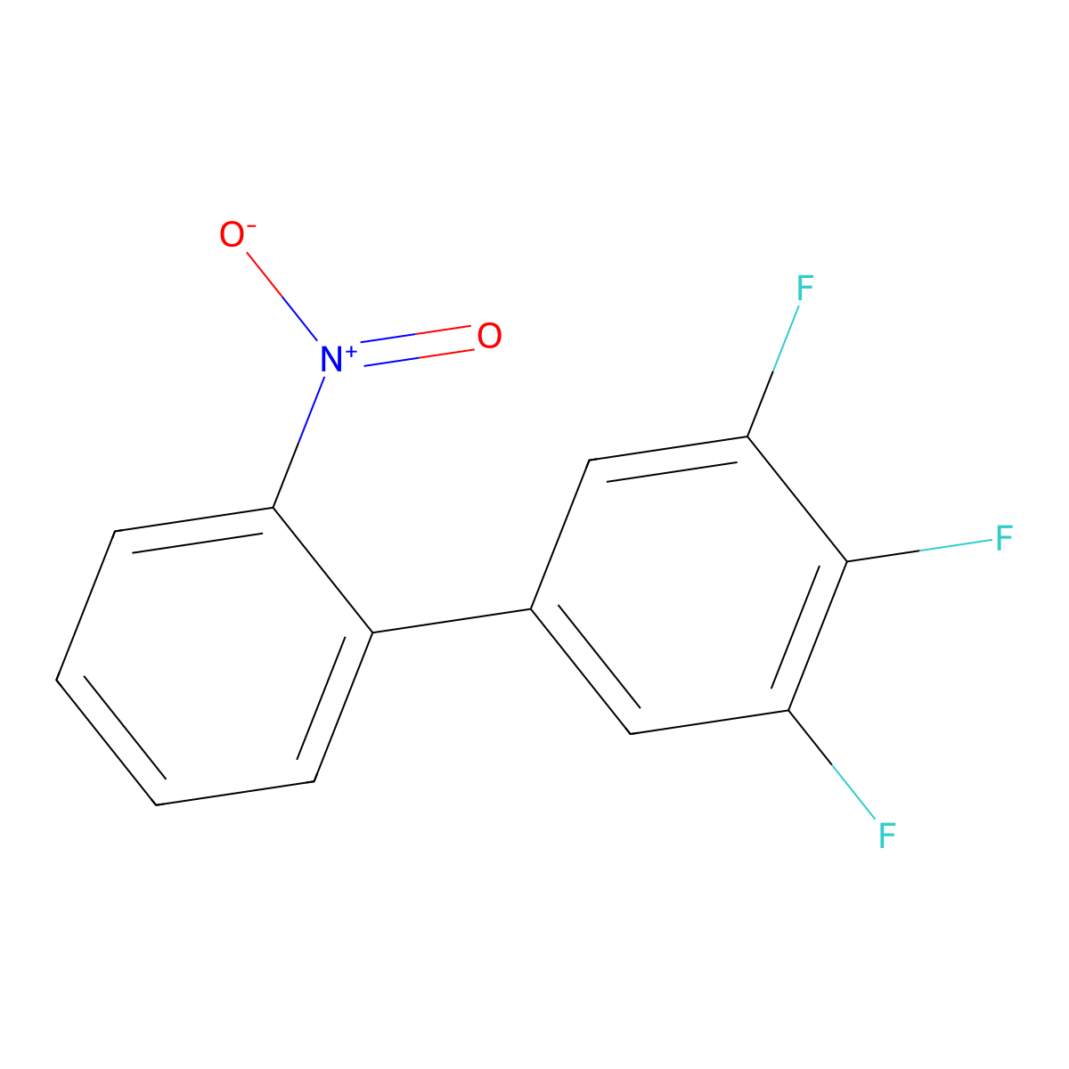 3',4',5'-Trifluoro-2-nitro-1,1'-biphenyl molecular structure, CAS 1056196-56-5