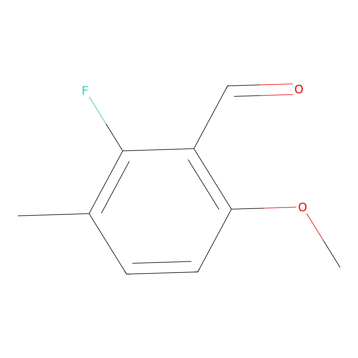 2-Fluoro-6-methoxy-3-methylbenzaldehyde molecular structure, CAS 1056214-68-6