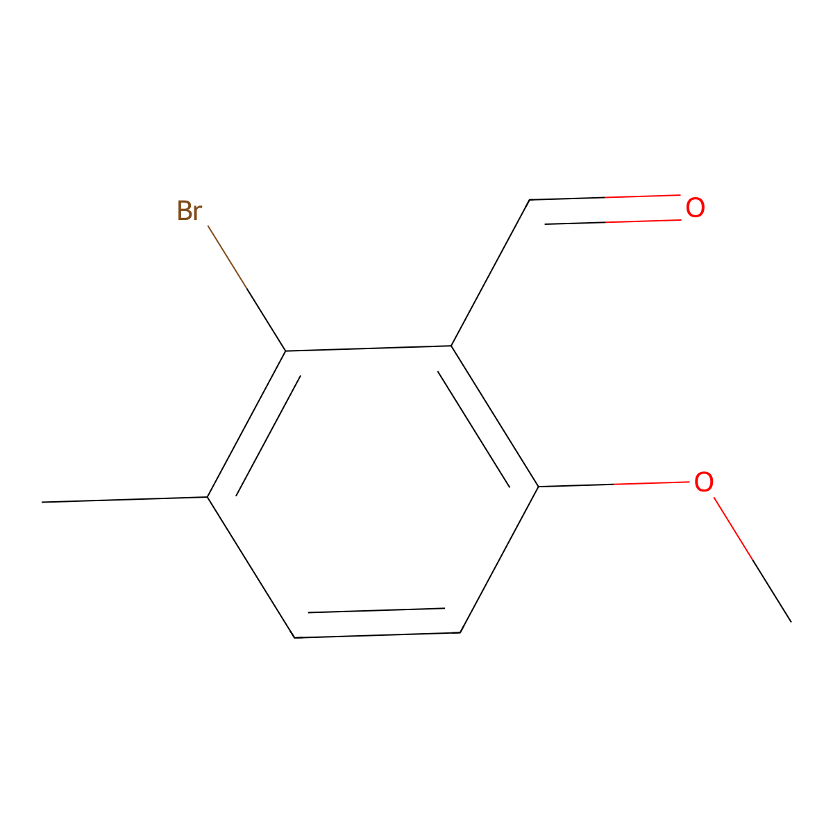 2-Bromo-6-methoxy-3-methylbenzaldehyde molecular structure, CAS 1056214-74-4