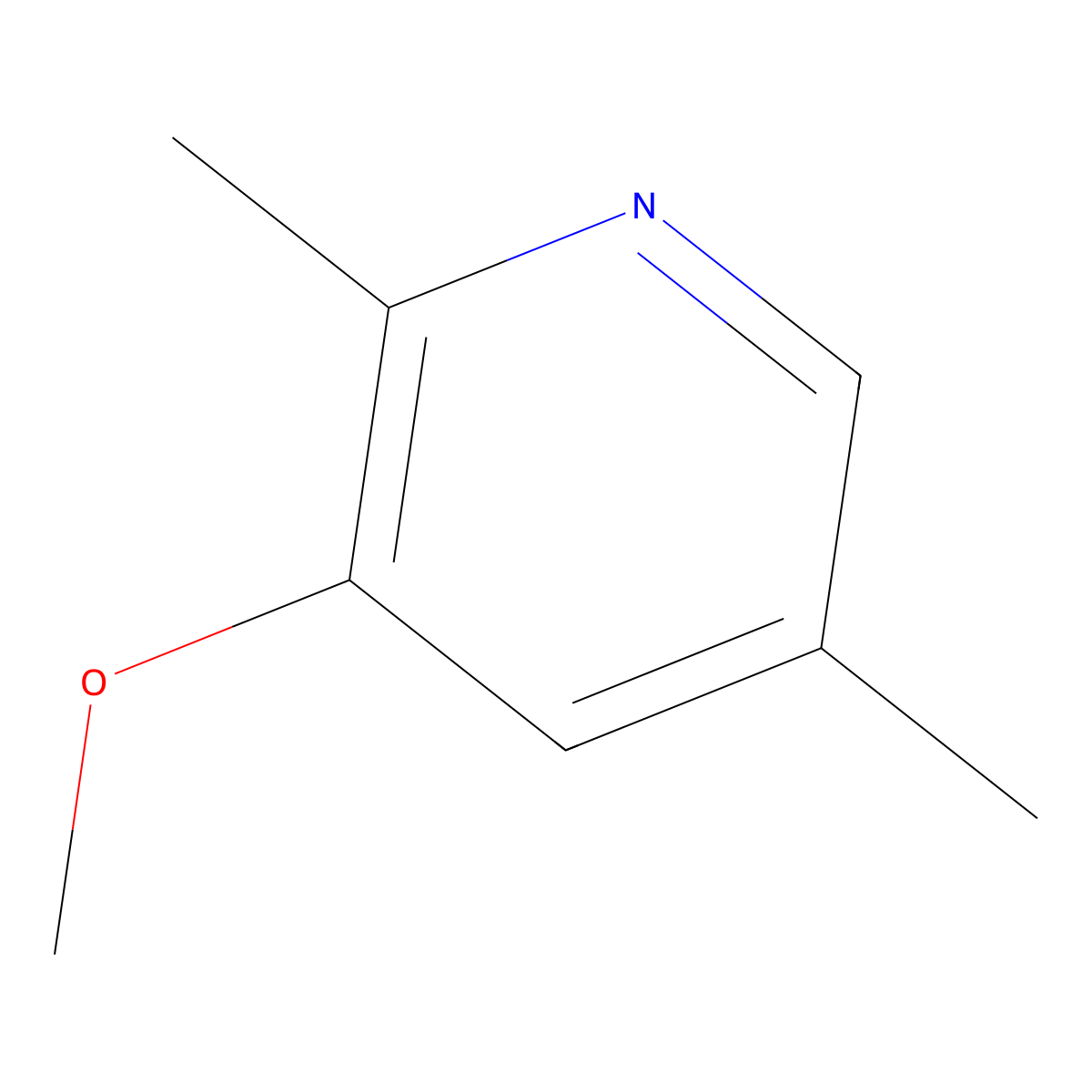 3-Methoxy-2,5-dimethylpyridine molecular structure, CAS 105623-63-0