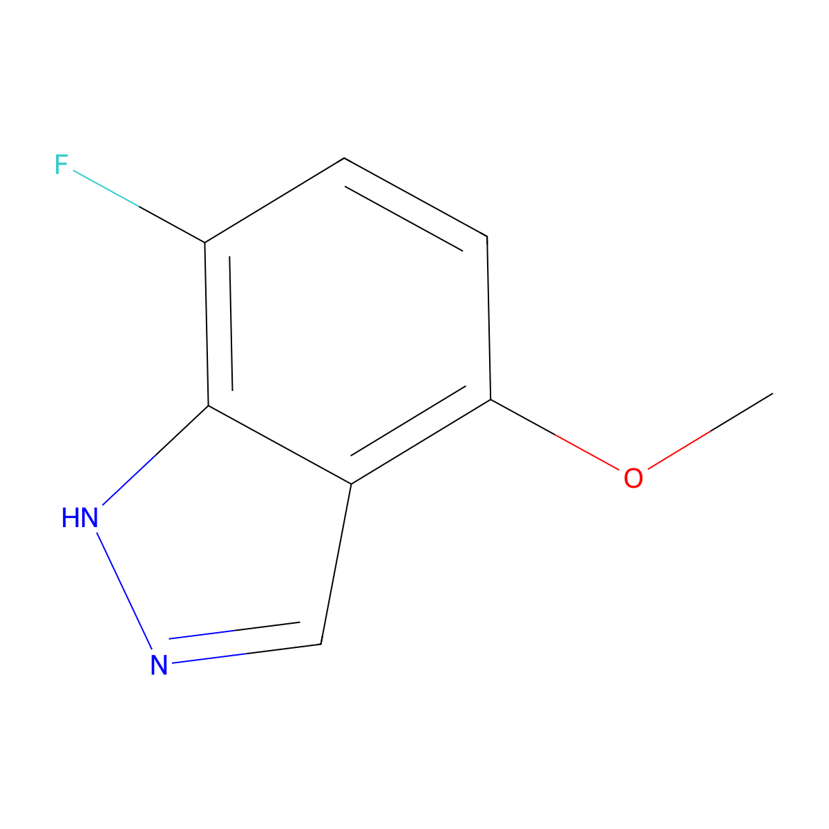 7-fluoro-4-methoxy-1H-indazole molecular structure, CAS 1056265-05-4
