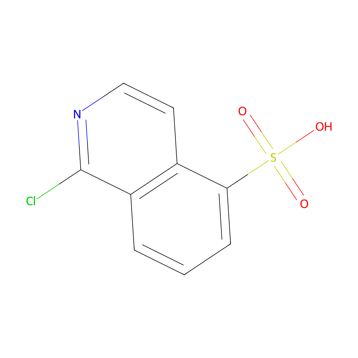 1-Chloroisoquinoline-5-sulfonic acid molecular structure, CAS 105627-80-3