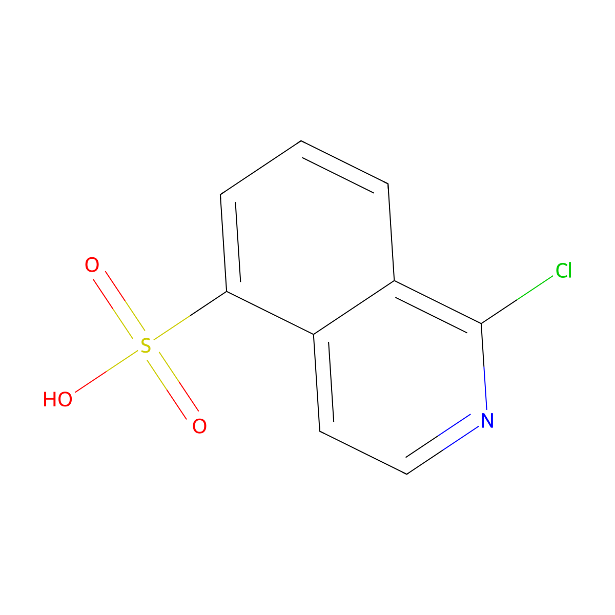 1-Chloroisoquinoline-5-sulfonic acid molecular structure, CAS 105627-80-3