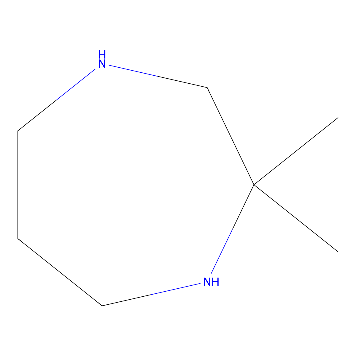 2,2-Dimethyl-1,4-diazepane molecular structure, CAS 105627-82-5