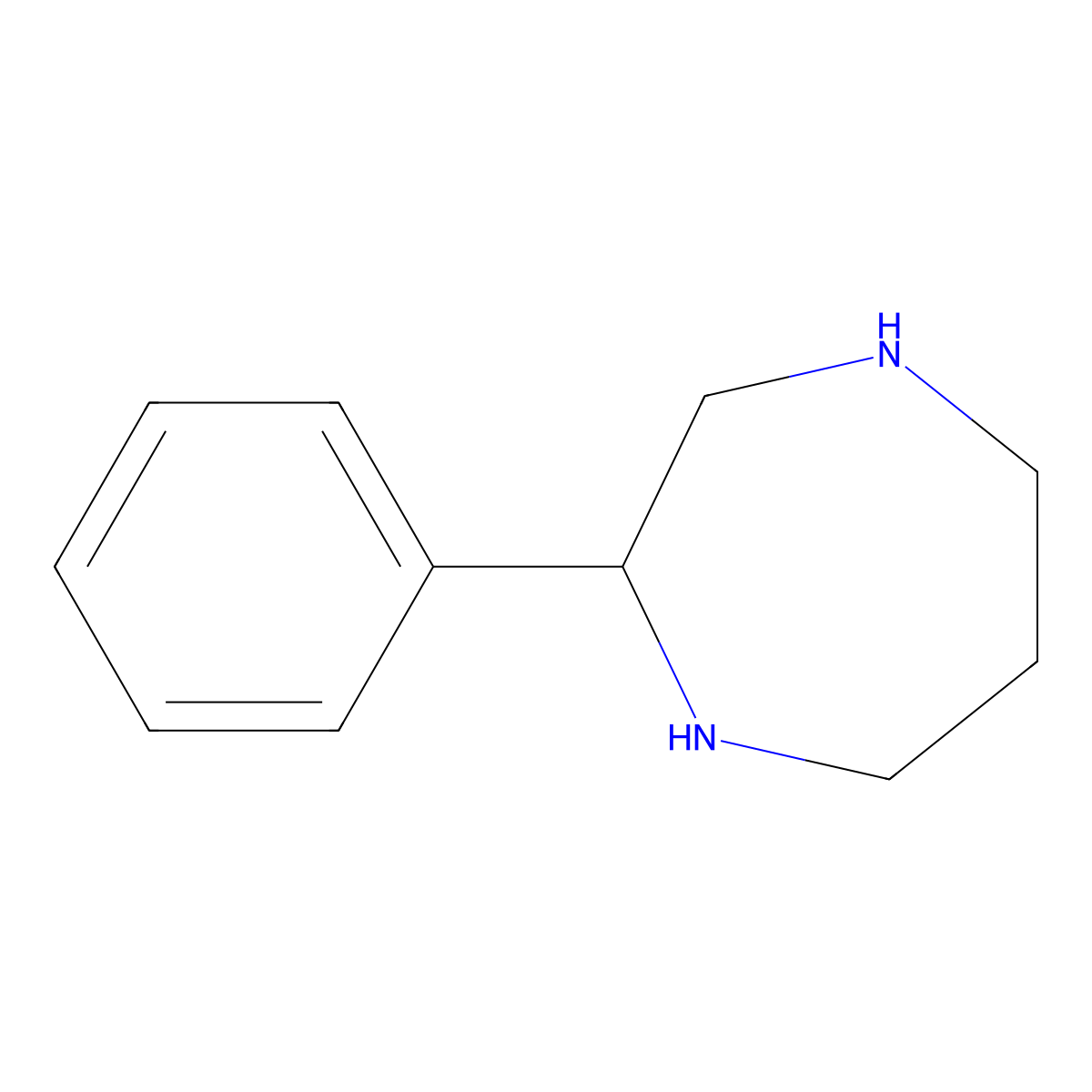 2-Phenyl-1,4-diazepane molecular structure, CAS 105627-85-8