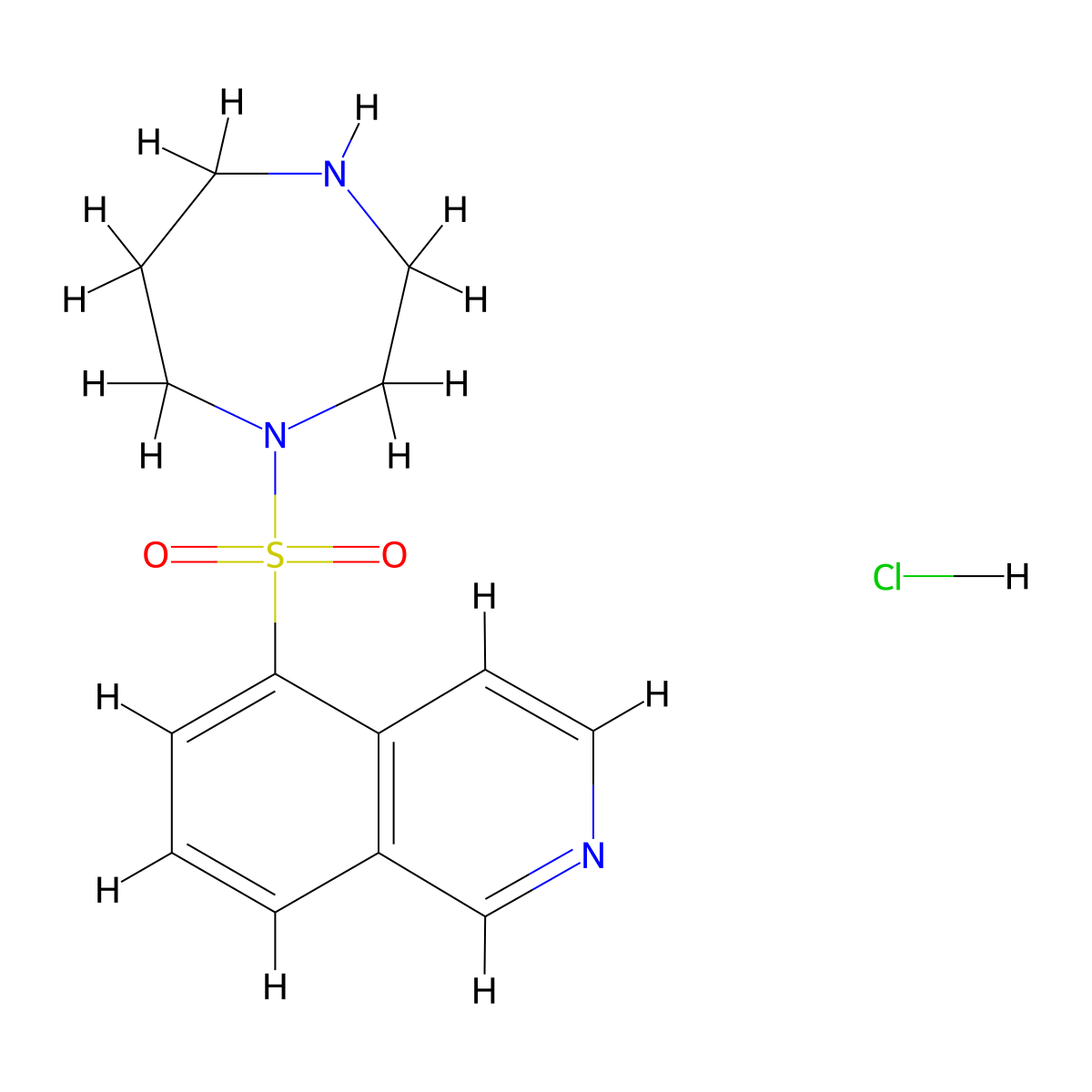 Fasudil Hydrochloride molecular structure, CAS 105628-07-7
