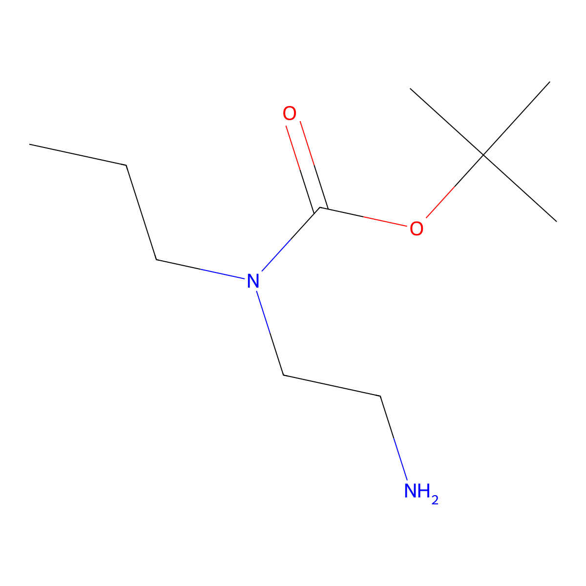 tert-butyl N-(2-aminoethyl)-N-propylcarbamate molecular structure, CAS 105628-64-6