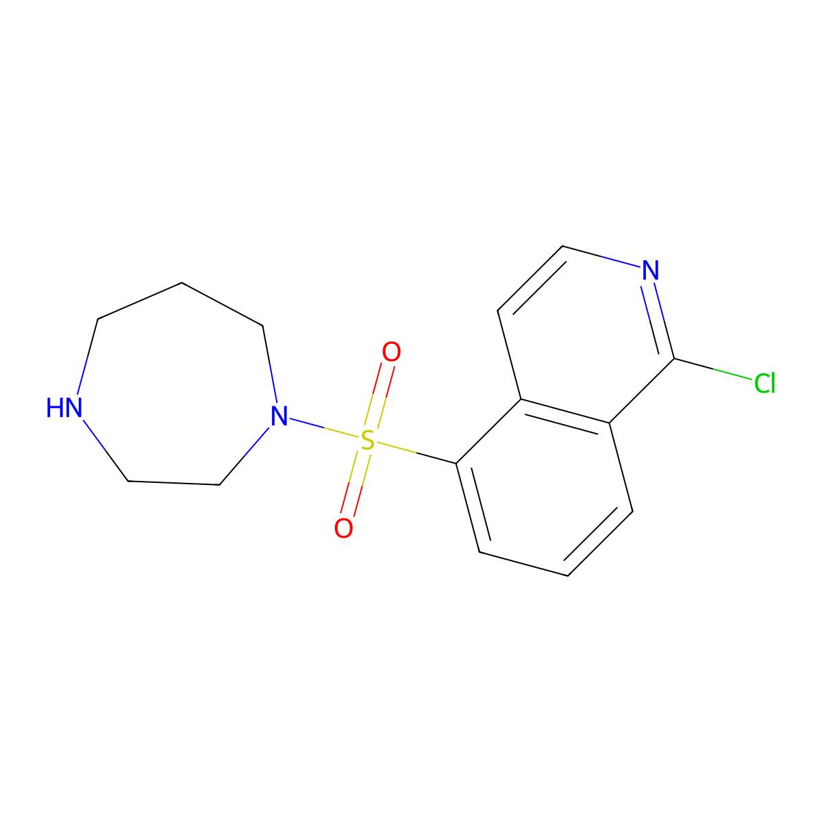 1-(1-Chloro-5-isoquinolinesulfonyl)homopiperazine molecular structure, CAS 105628-70-4