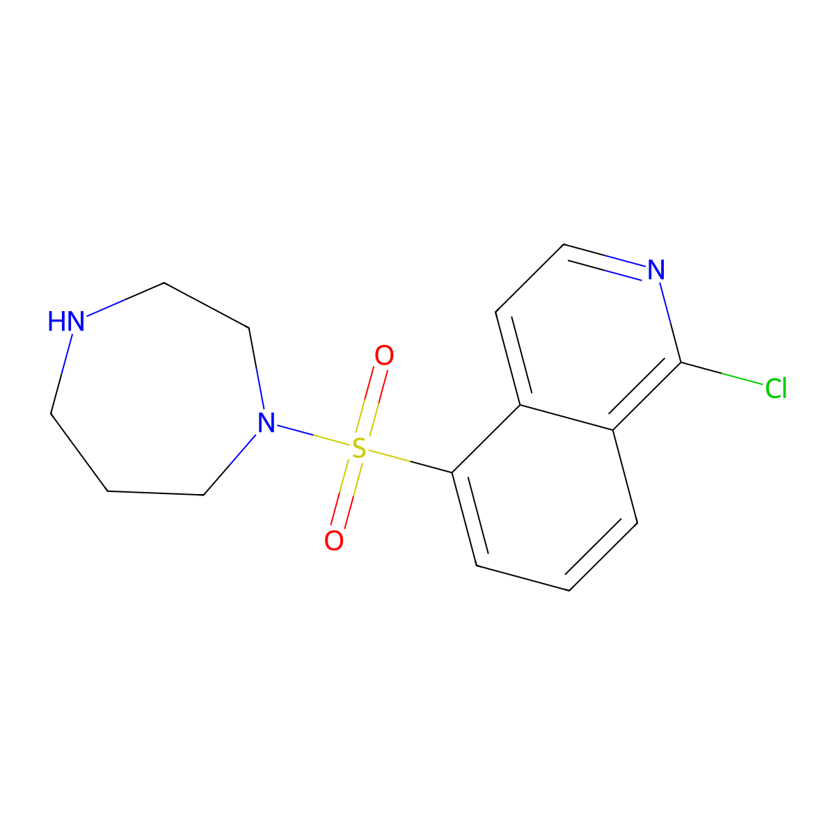 1-(1-Chloro-5-isoquinolinesulfonyl)homopiperazine molecular structure, CAS 105628-70-4