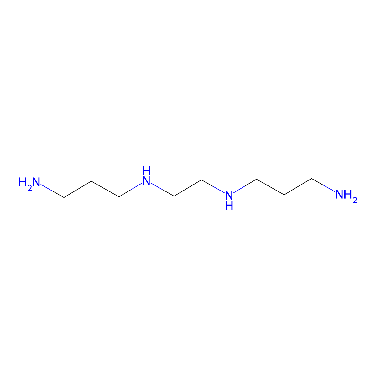 N,N'-bis(3-aminopropyl)ethylenediamine molecular structure, CAS 10563-26-5
