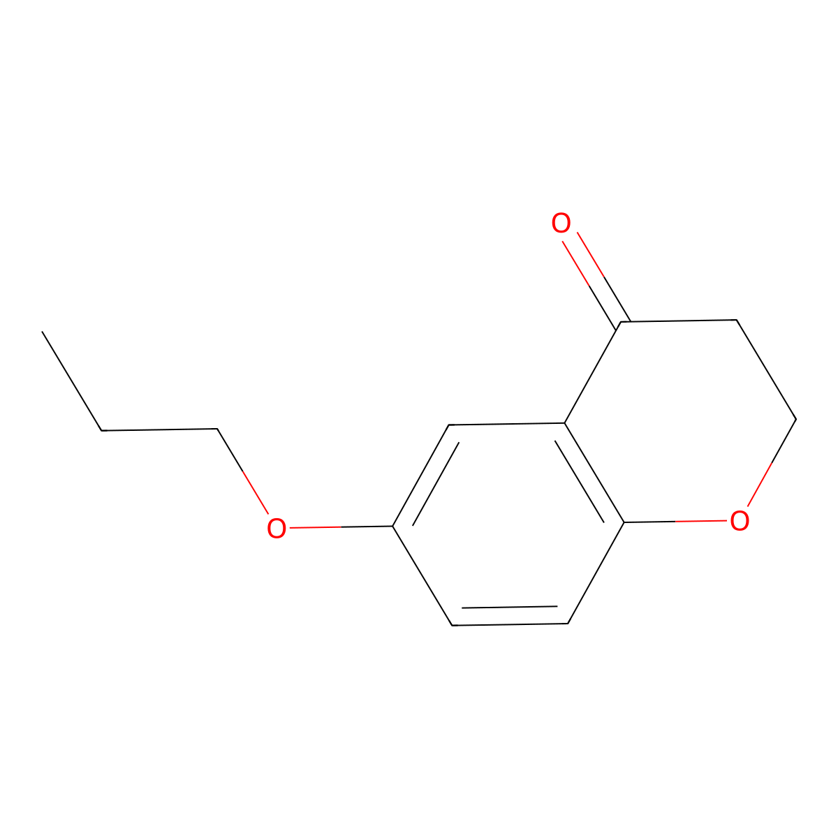 6-propoxy-3,4-dihydro-2H-1-benzopyran-4-one molecular structure, CAS 105630-31-7