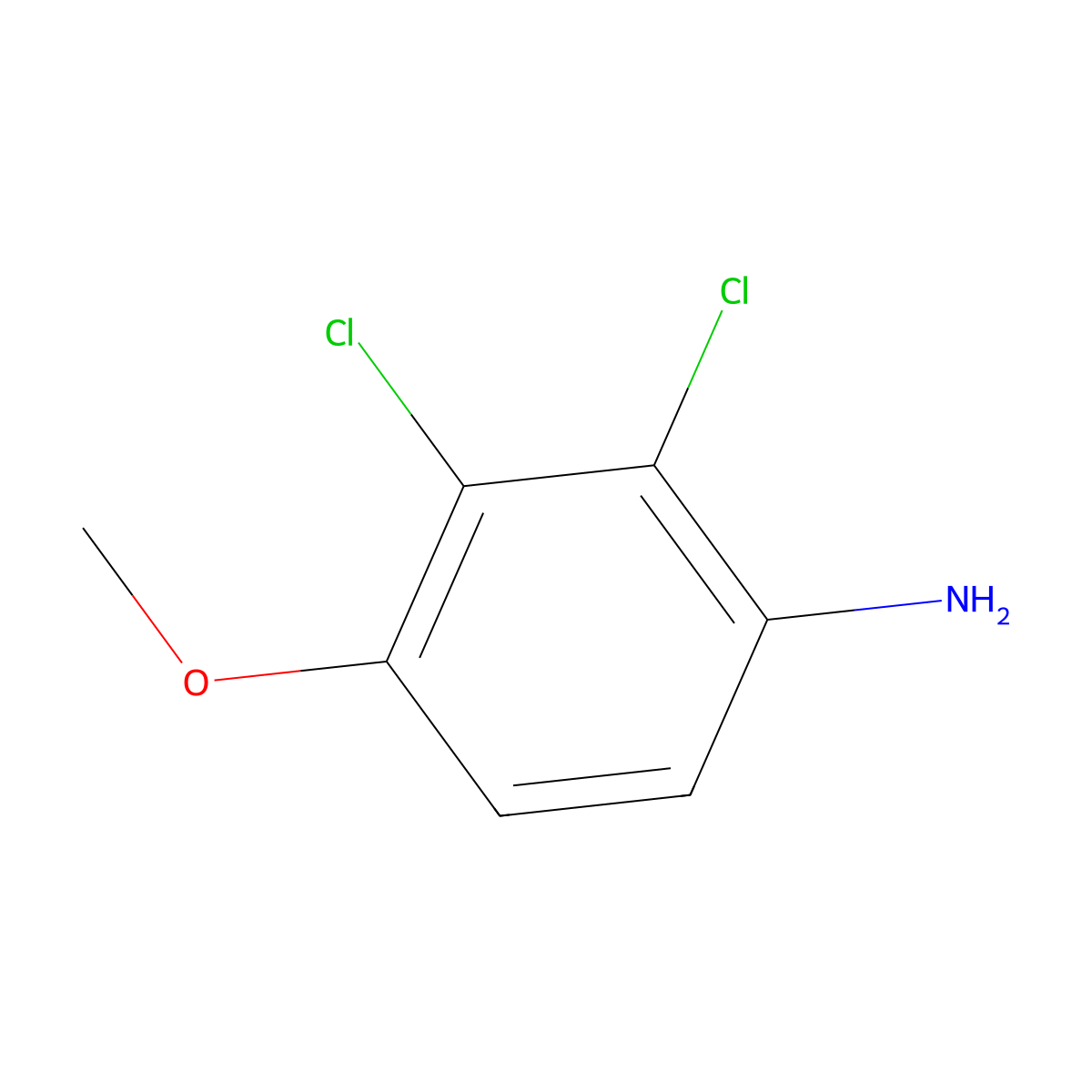 2,3-Dichloro-4-methoxyaniline molecular structure, CAS 105630-40-8