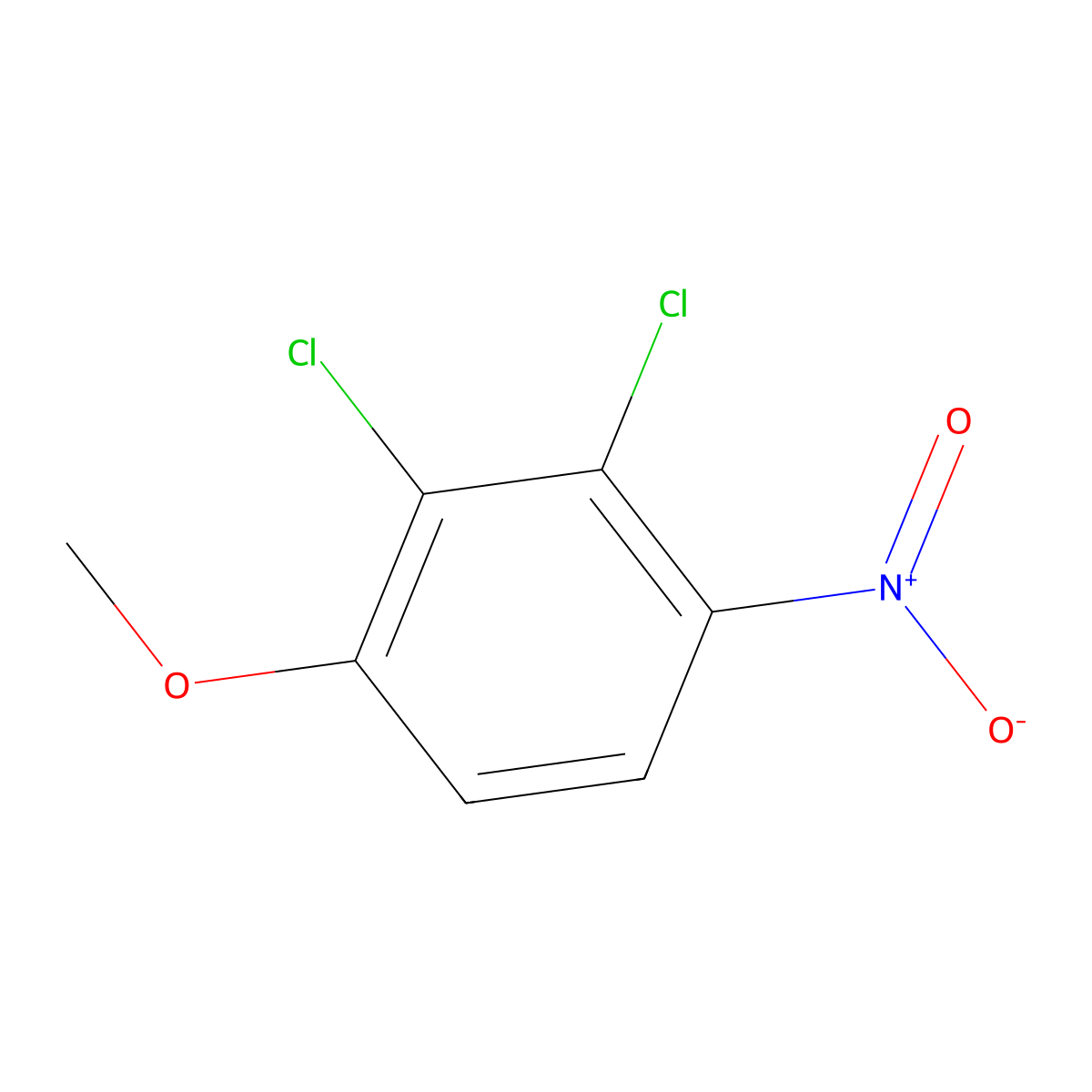 2,3-Dichloro-1-methoxy-4-nitrobenzene molecular structure, CAS 105630-54-4