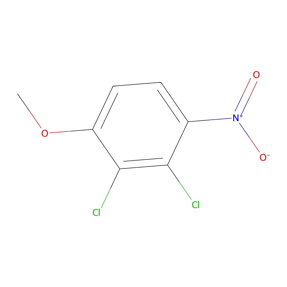 2,3-Dichloro-1-methoxy-4-nitrobenzene molecular structure, CAS 105630-54-4