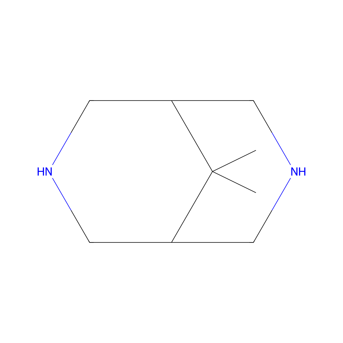 9,9-Dimethyl-3,7-diazabicyclo[3.3.1]nonane molecular structure, CAS 10564-26-8