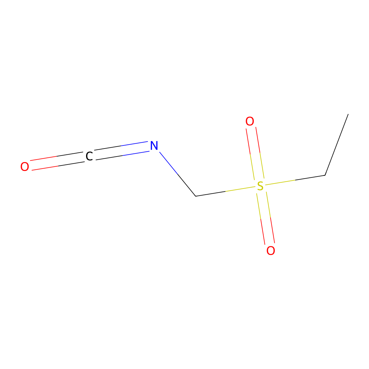 Isocyanatomethanesulfonylethane molecular structure, CAS 10564-52-0