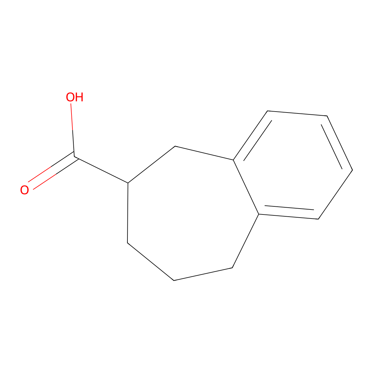6,7,8,9-tetrahydro-5H-benzo(7)annulene-6-carboxylic acid molecular structure, CAS 105640-02-6