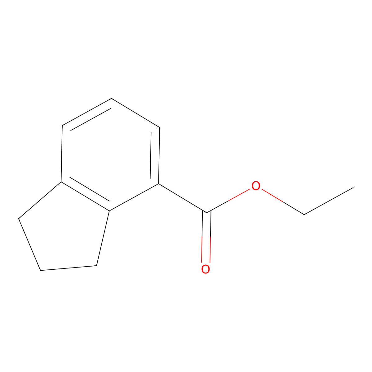 Ethyl 2,3-dihydro-1H-indene-4-carboxylate molecular structure, CAS 105640-10-6