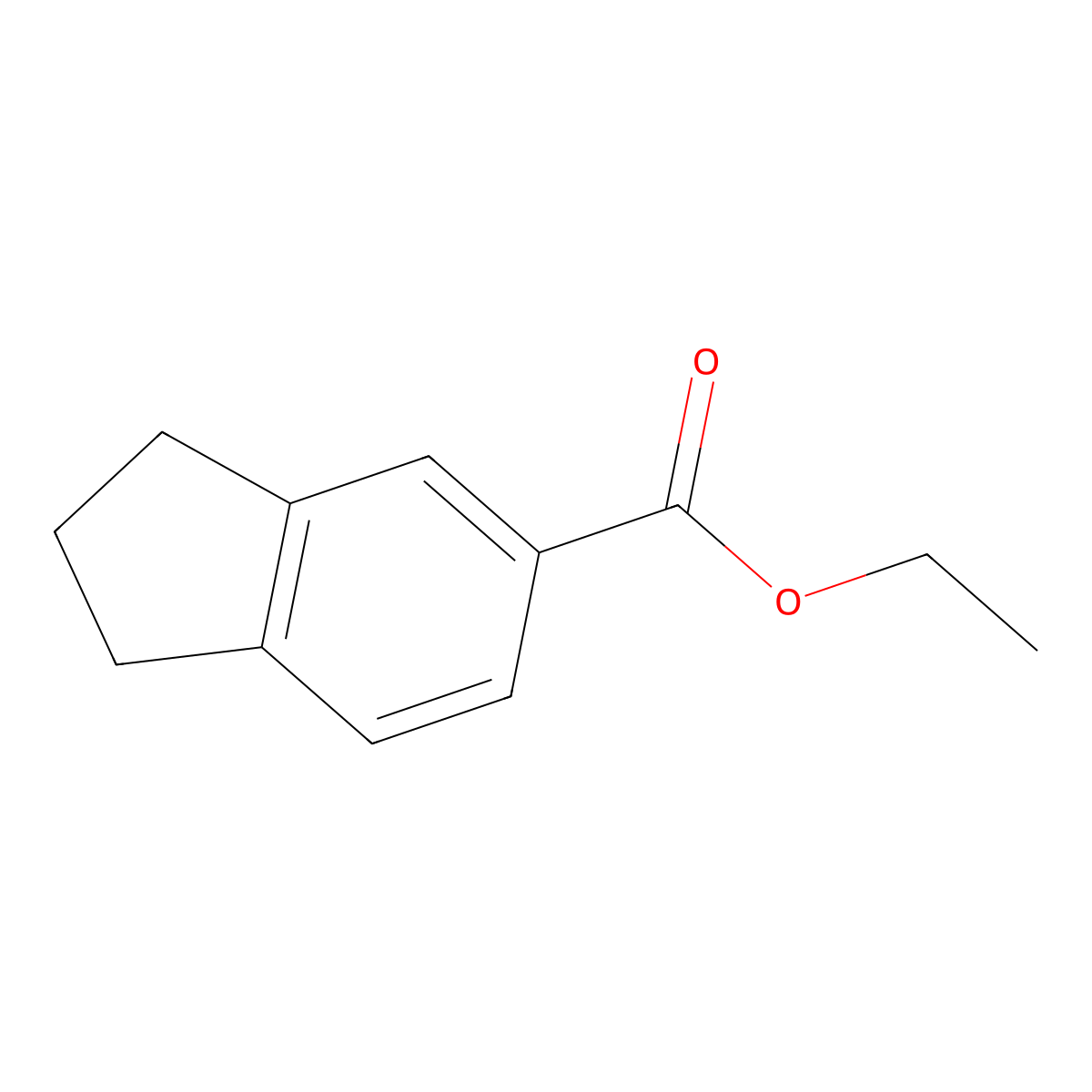 Ethyl 2,3-dihydro-1H-indene-5-carboxylate molecular structure, CAS 105640-11-7