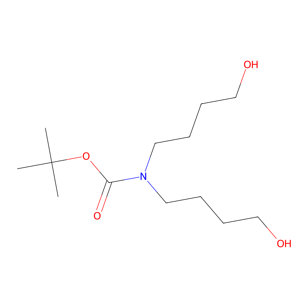 tert-Butyl bis(4-hydroxybutyl)carbamate molecular structure, CAS 1056441-60-1