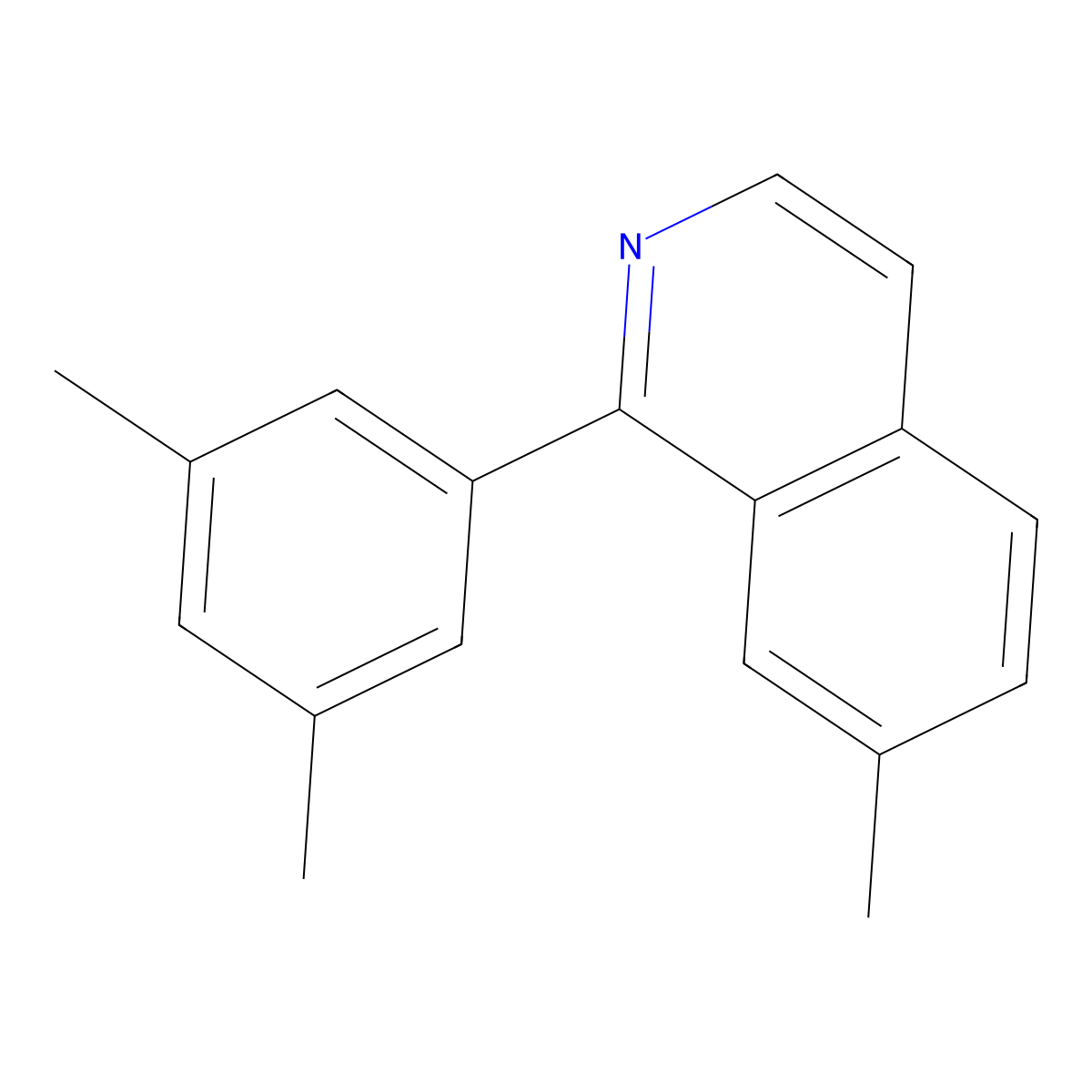 1-(3,5-Dimethylphenyl)-7-methylisoquinoline molecular structure, CAS 1056451-73-0