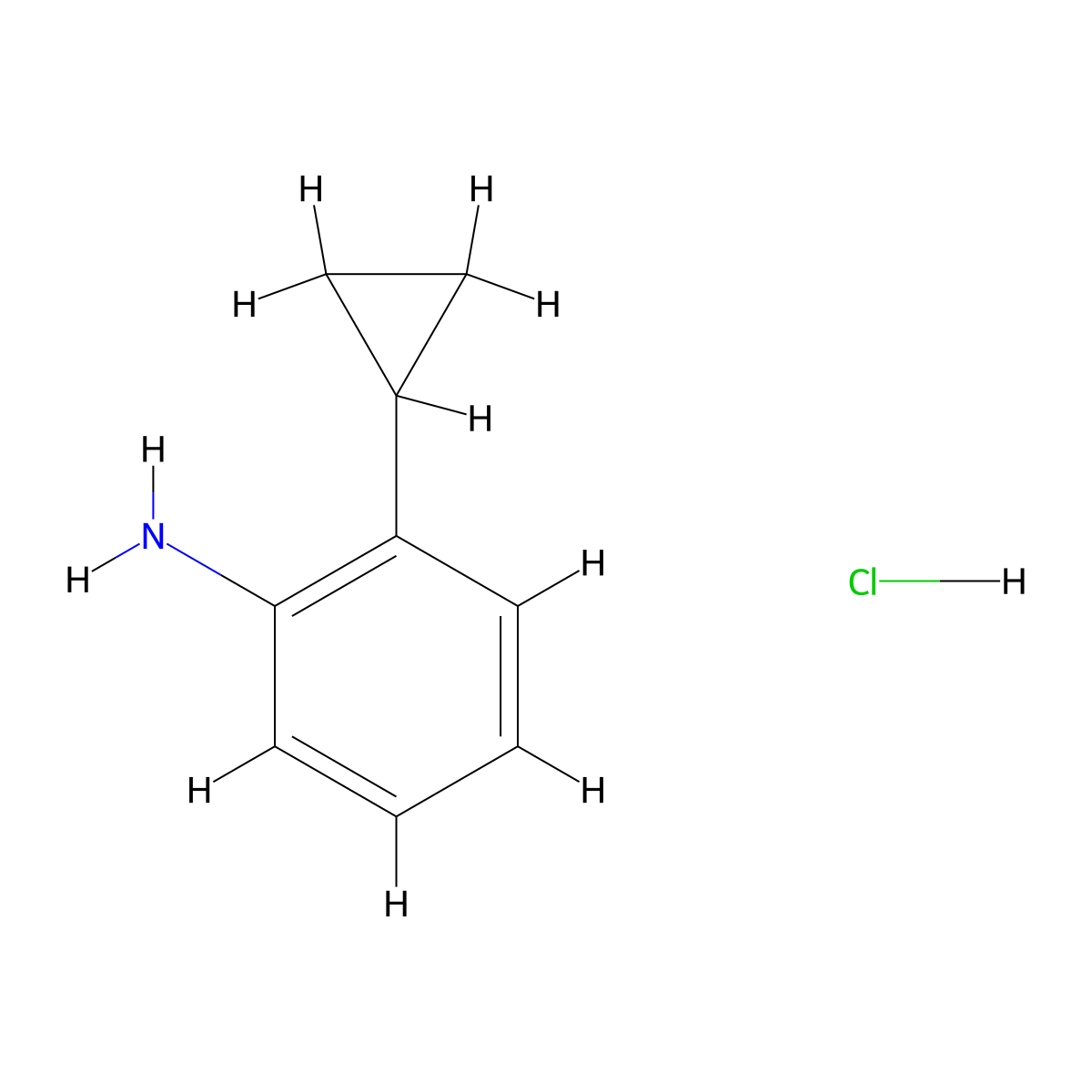 (2-Cyclopropylphenyl)amine hydrochloride molecular structure, CAS 1056454-83-1