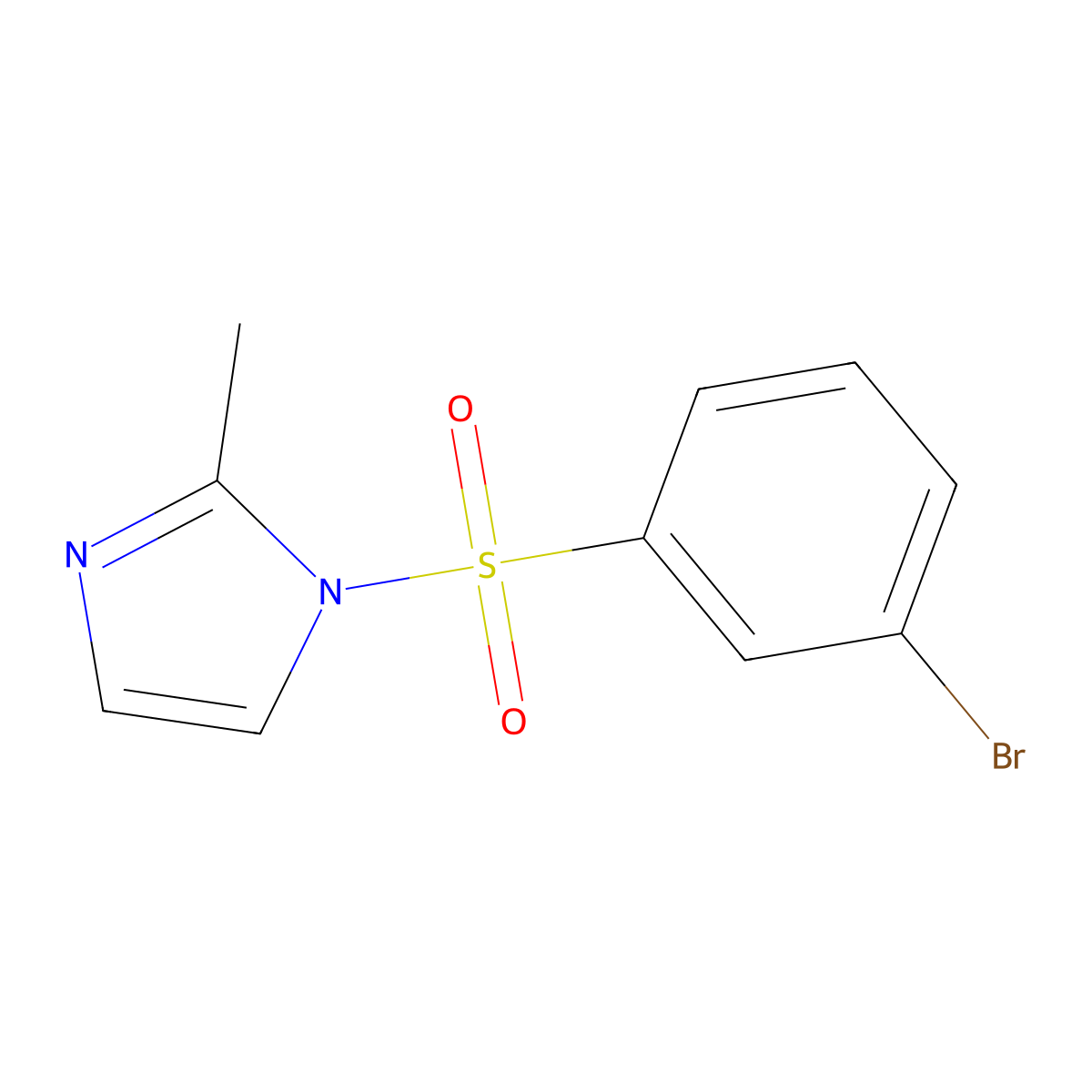 1-(3-bromo-benzenesulfonyl)-2-methyl-1H-imidazole molecular structure, CAS 1056454-92-2