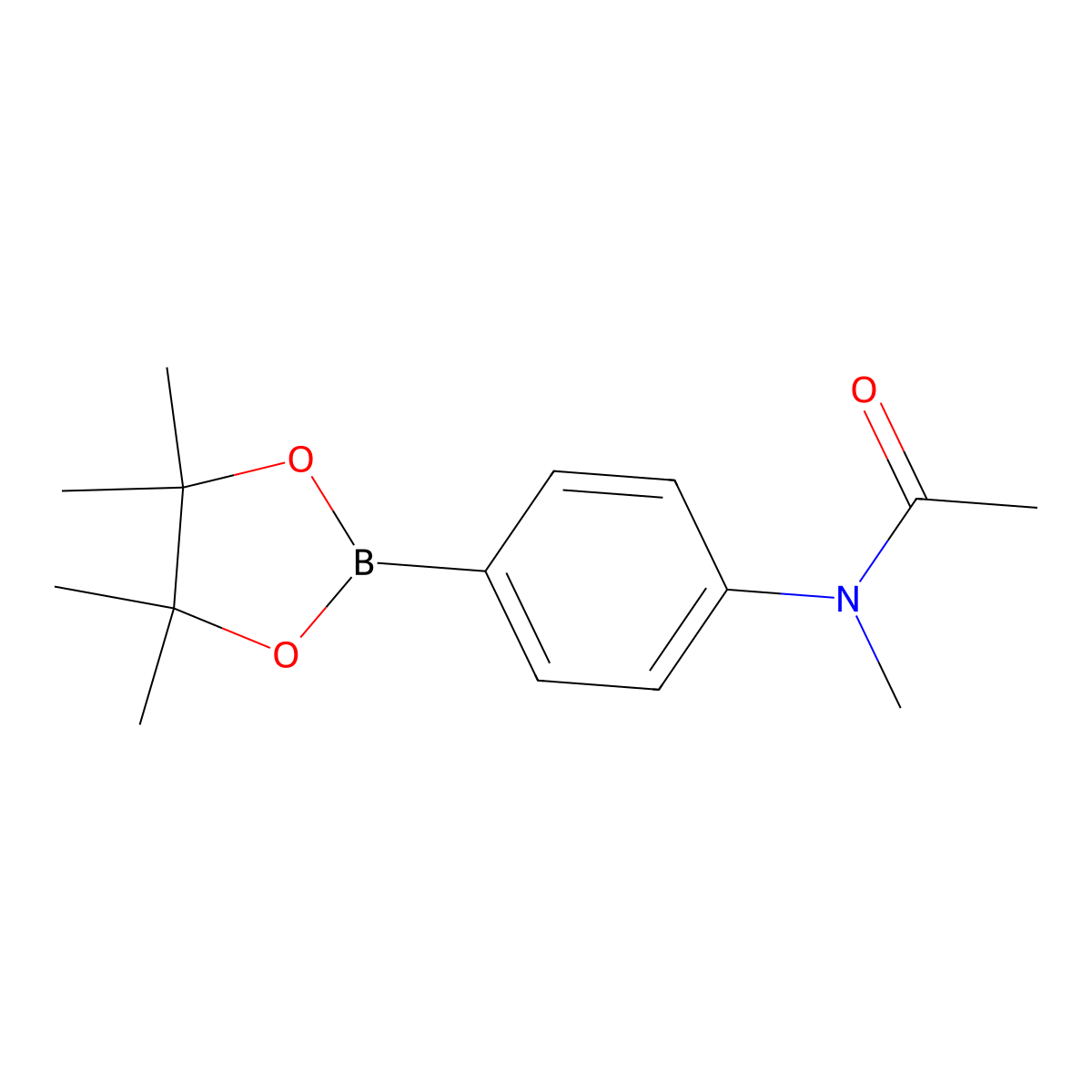 N-methyl-N-(4-(4,4,5,5-tetramethyl-1,3,2-dioxaborolan-2-yl)phenyl)acetamide molecular structure, CAS 1056456-21-3
