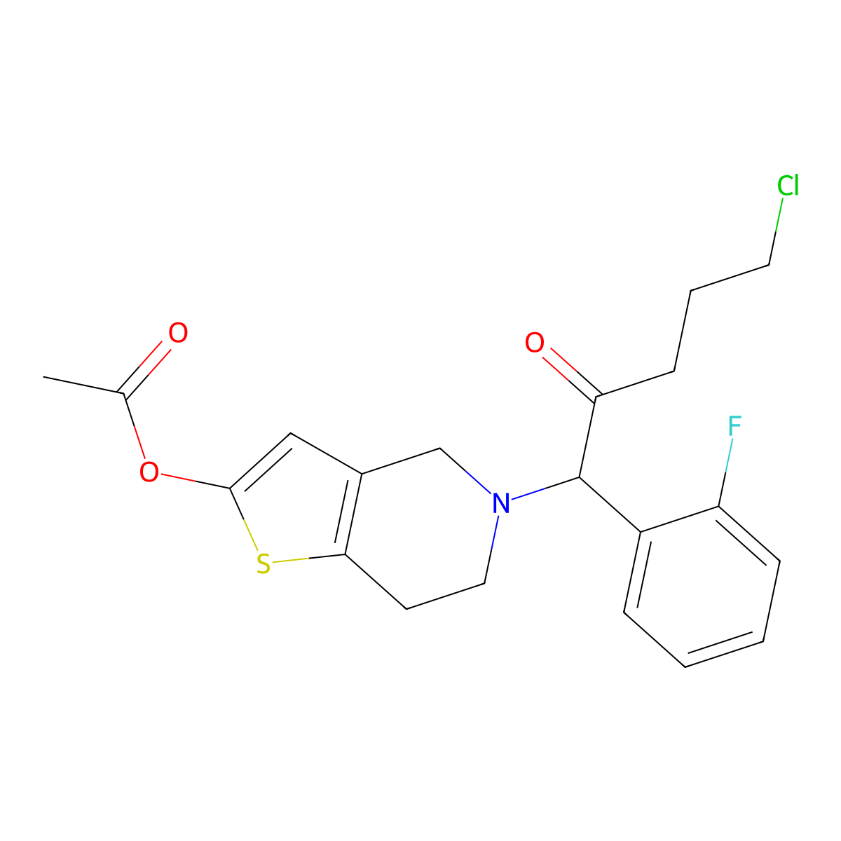 DE(cyclopropyl)-chlorobutyryl prasugrel molecular structure, CAS 1056459-37-0