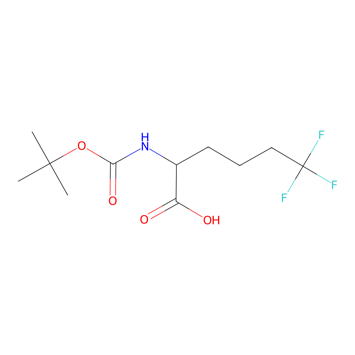 (S)-2-((Tert-butoxycarbonyl)amino)-6,6,6-trifluorohexanoic acid molecular structure, CAS 1056467-60-7