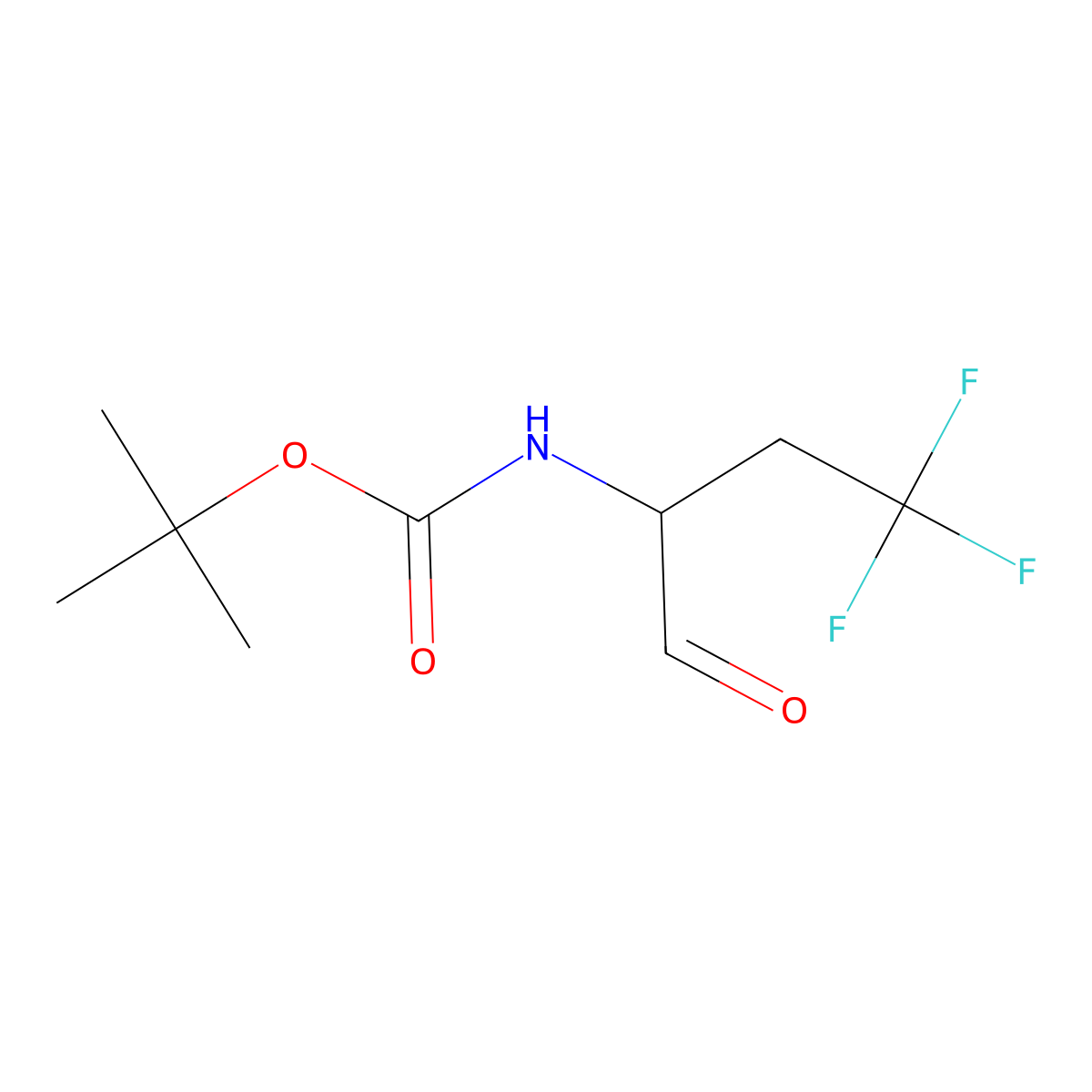 tert-butyl N-(4,4,4-trifluoro-1-oxobutan-2-yl)carbamate molecular structure, CAS 1056467-83-4