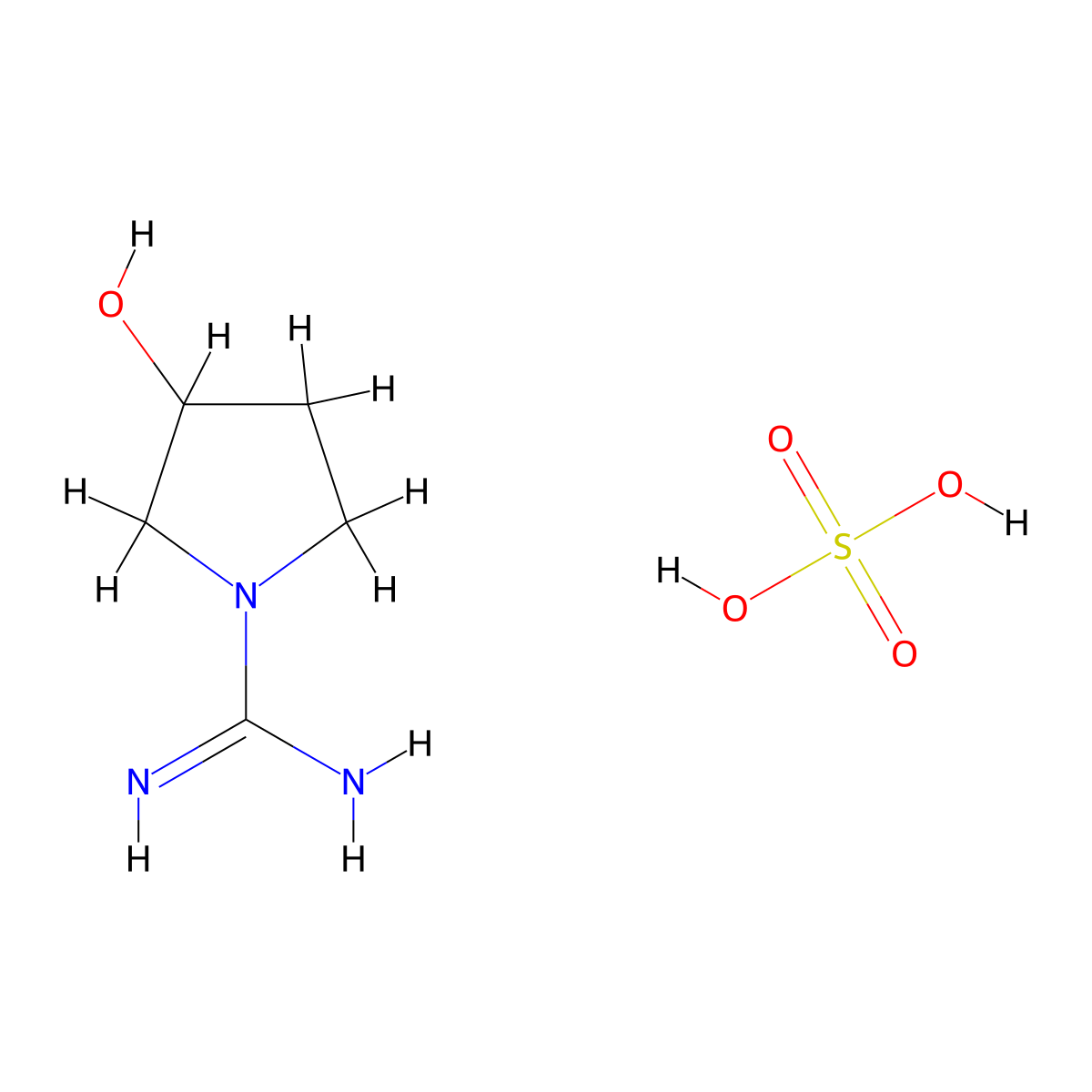 3-Hydroxypyrrolidine-1-carboximidamide sulfate molecular structure, CAS 1056471-60-3