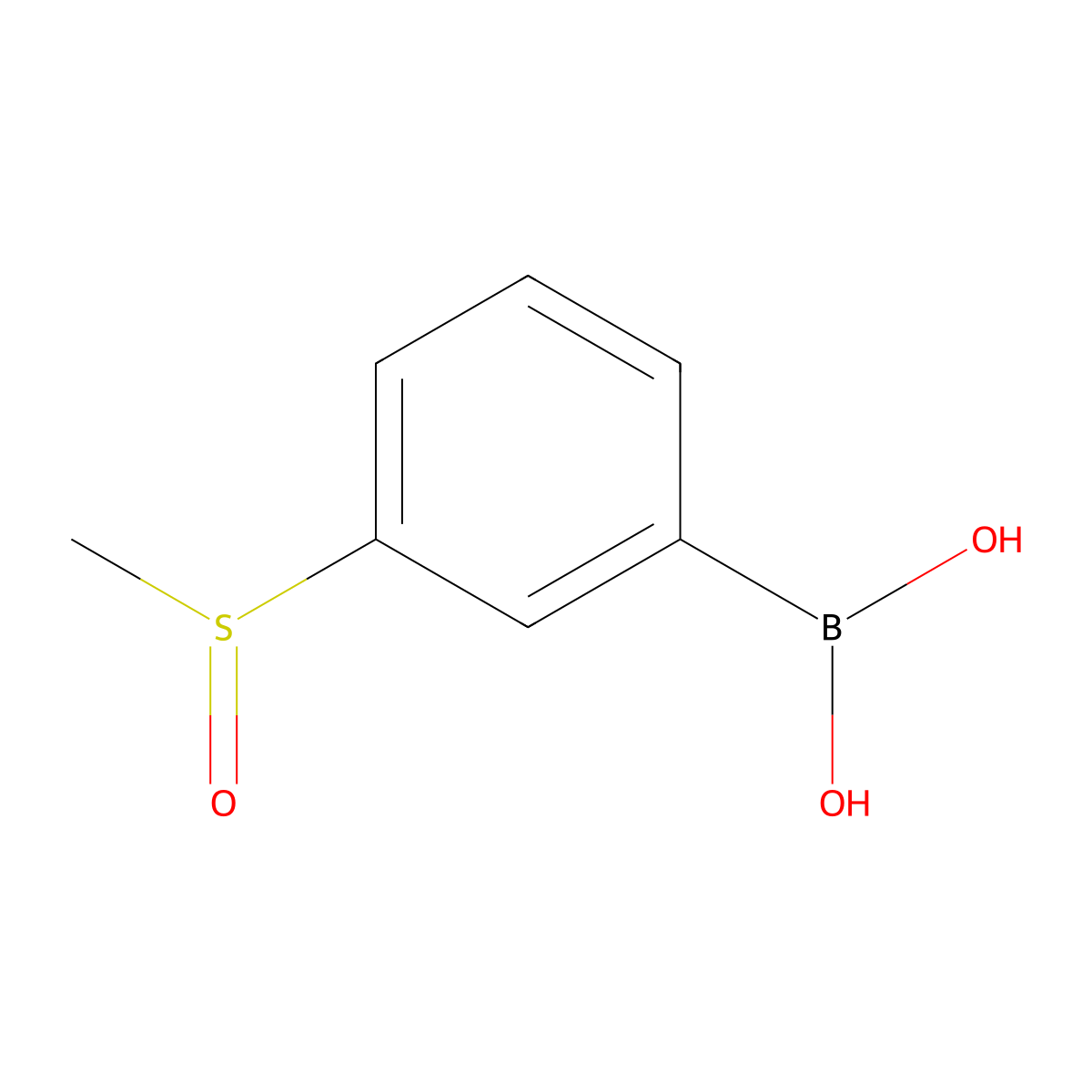 3-Methylsulfinylphenylboronic acid molecular structure, CAS 1056475-66-1