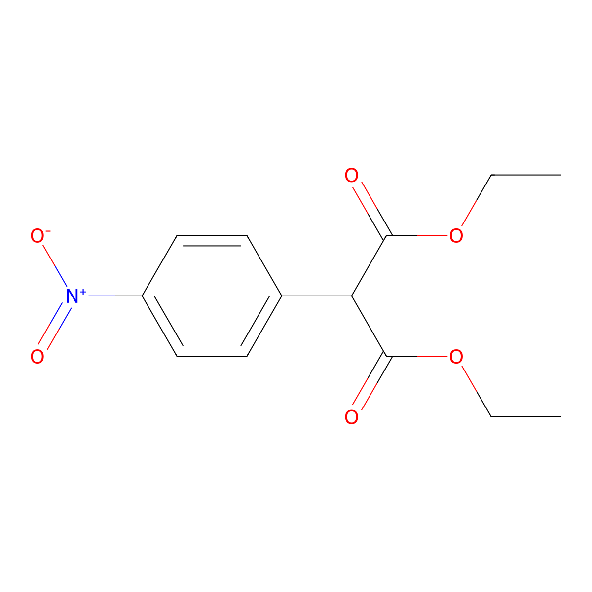 Diethyl 2-(4-nitrophenyl)malonate molecular structure, CAS 10565-13-6