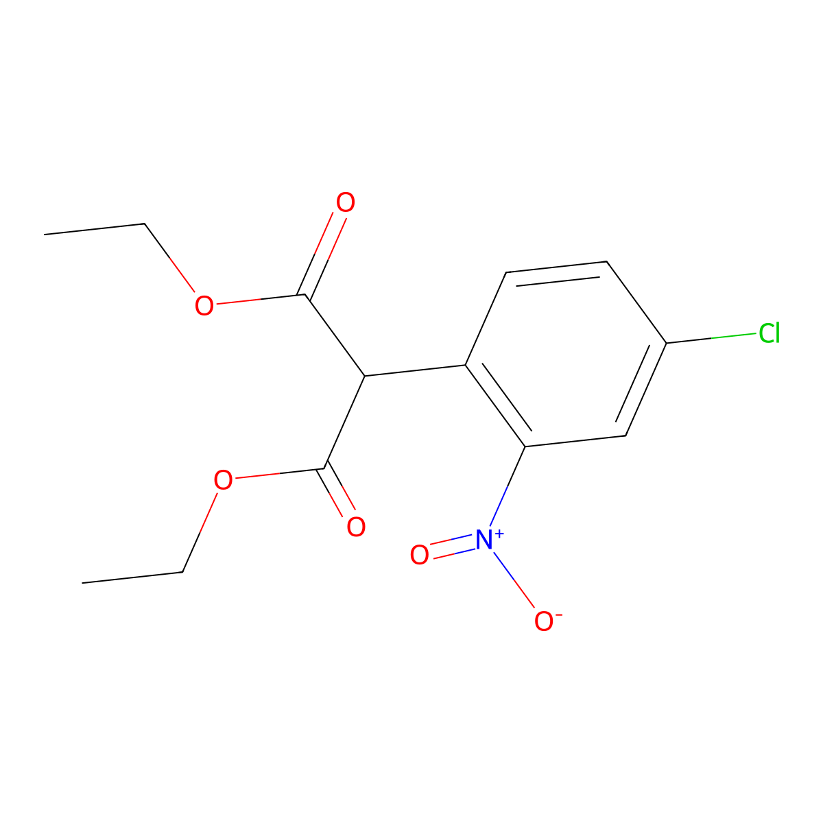 Diethyl 2-(4-Chloro-2-nitrophenyl)malonate molecular structure, CAS 10565-16-9