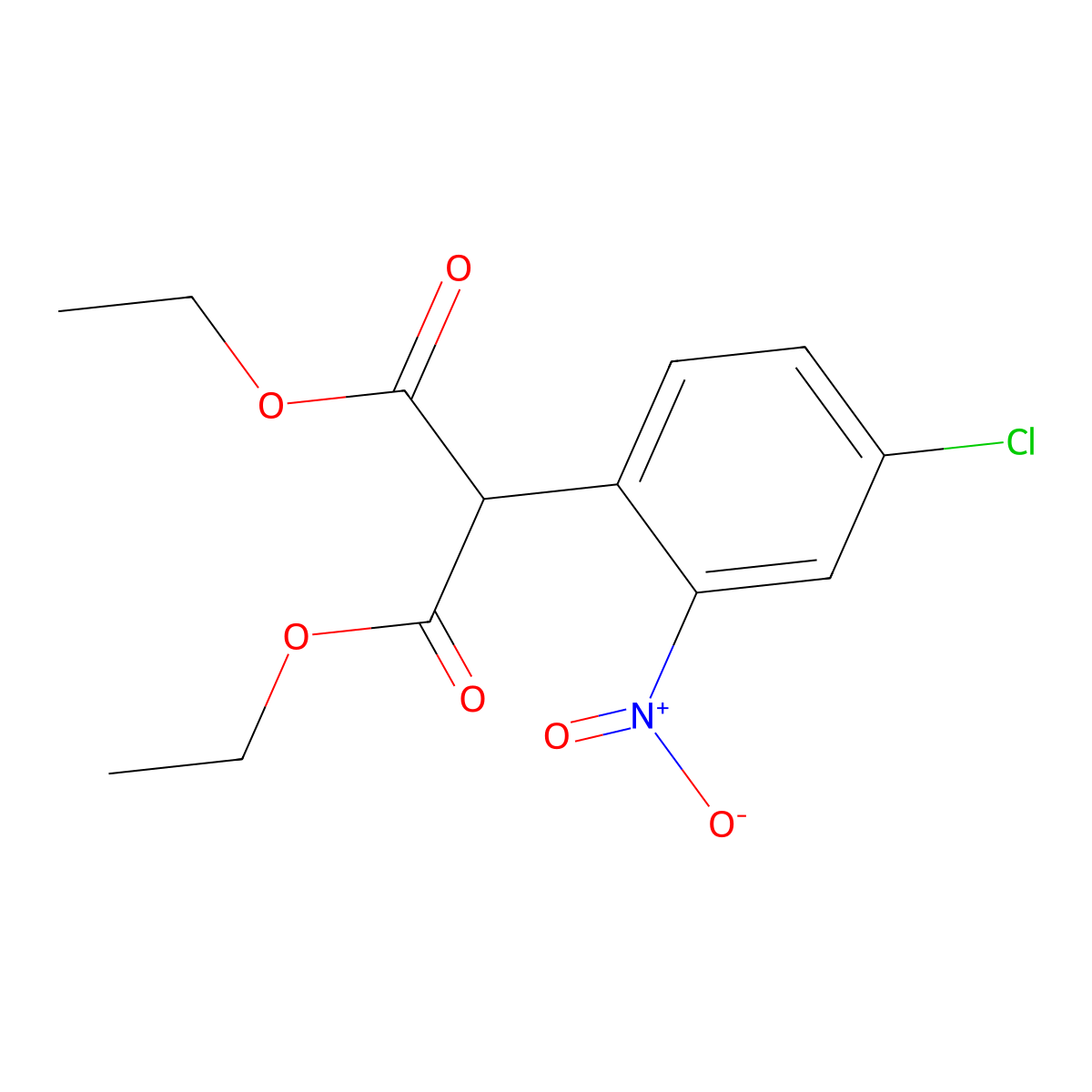 Diethyl 2-(4-Chloro-2-nitrophenyl)malonate molecular structure, CAS 10565-16-9