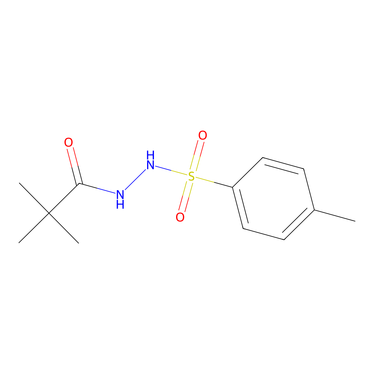 2,2-Dimethyl-n'-[(4-methylphenyl)sulfonyl]propanehydrazide molecular structure, CAS 10565-50-1