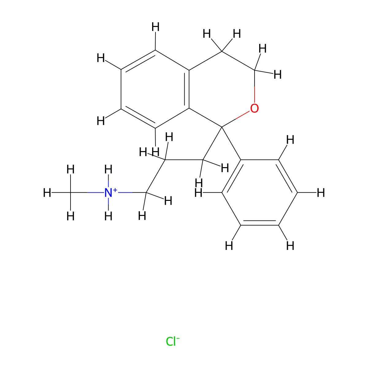 1-Isochromanpropylamine, N-methyl-1-phenyl-, hydrochloride molecular structure, CAS 10565-83-0