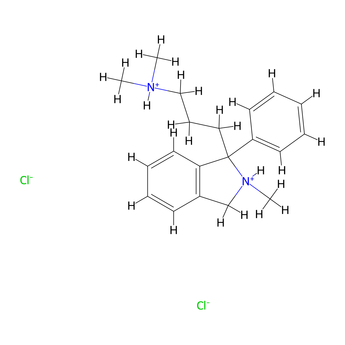 N,N-Dimethyl-3-(2-methyl-1-phenyl-2,3-dihydro-1H-isoindol-1-yl)propan-1-amine--hydrogen chloride (1/2) molecular structure, CAS 10565-86-3