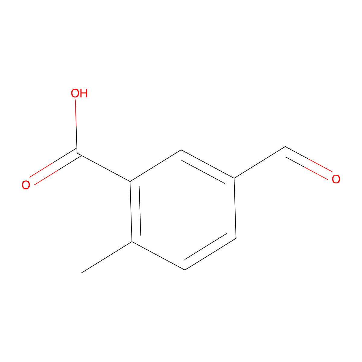 5-Formyl-2-methylbenzoic acid molecular structure, CAS 105650-34-8