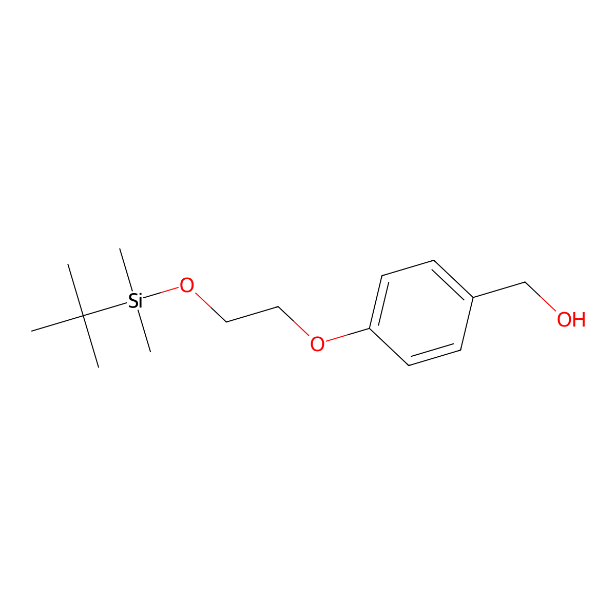(4-(2-((tert-Butyldimethylsilyl)oxy)ethoxy)phenyl)methanol molecular structure, CAS 1056555-55-5