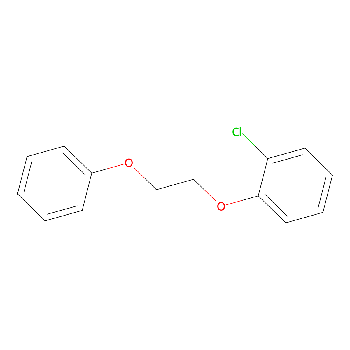 1-Chloro-2-(2-phenoxyethoxy)benzene molecular structure, CAS 105658-36-4