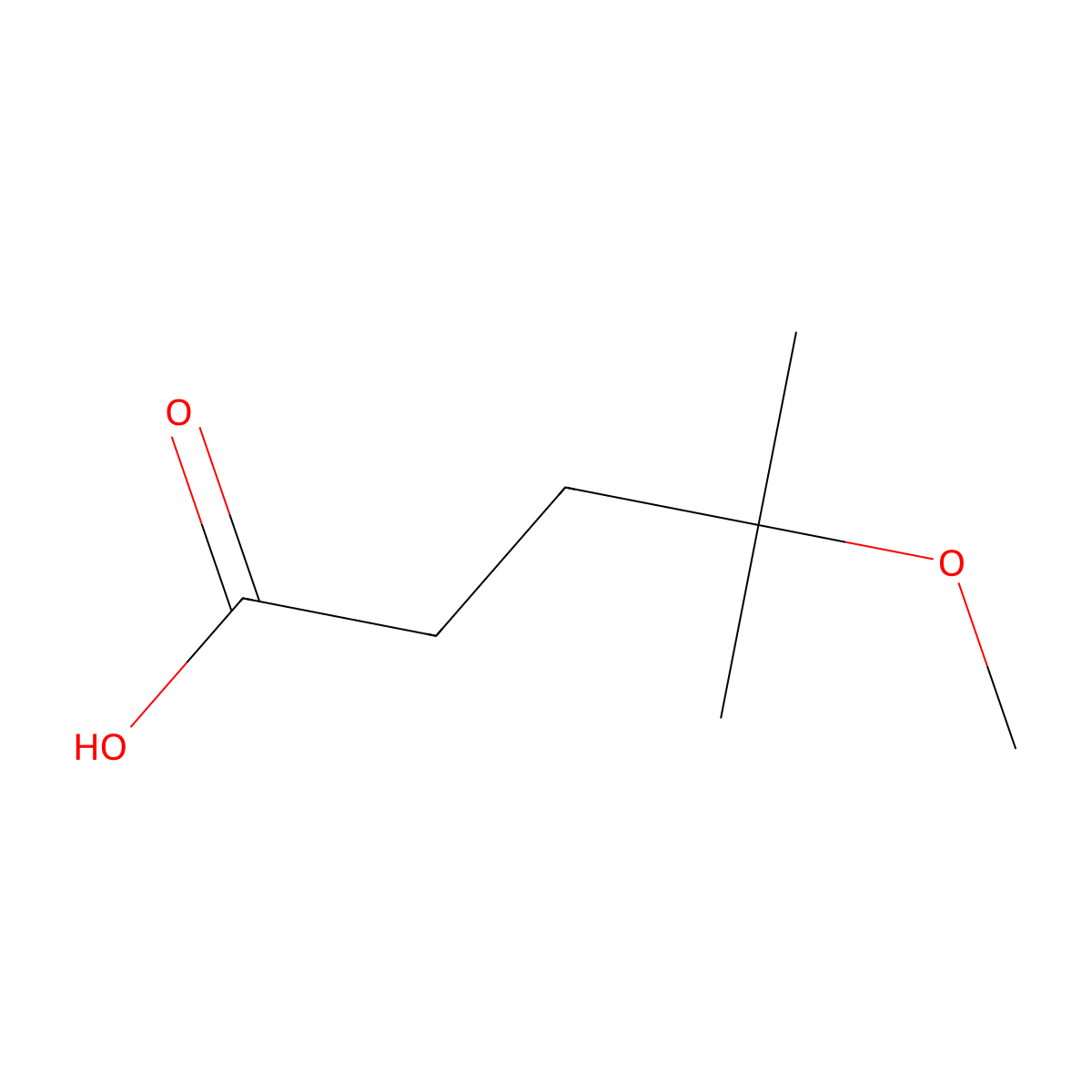 4-Methoxy-4-methylpentanoic acid molecular structure, CAS 1056595-79-9