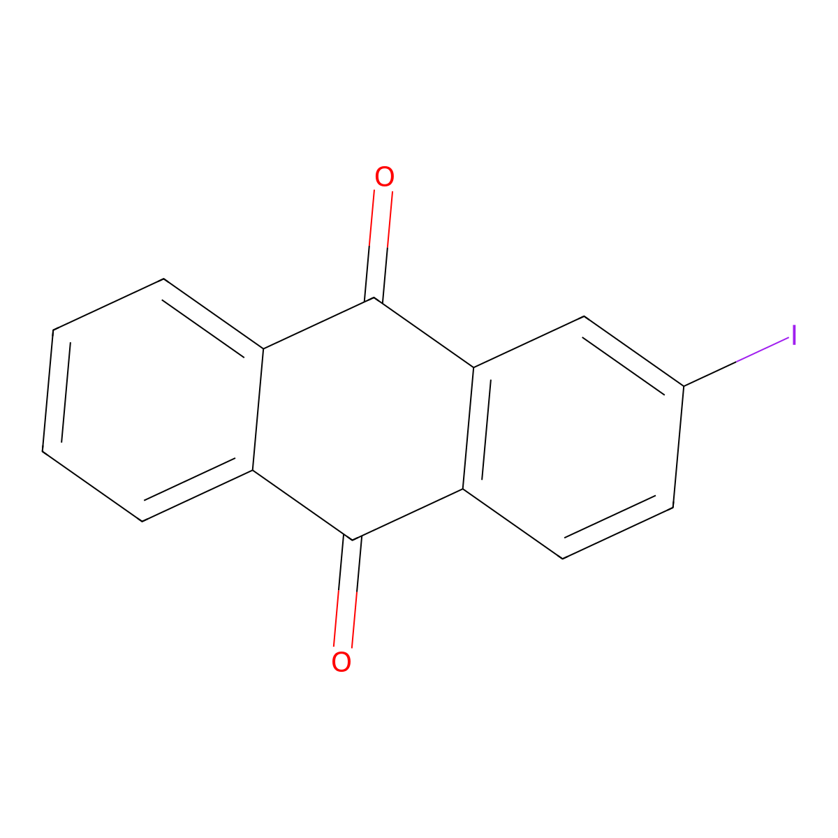 9,10-Anthracenedione, 2-iodo- molecular structure, CAS 10566-32-2