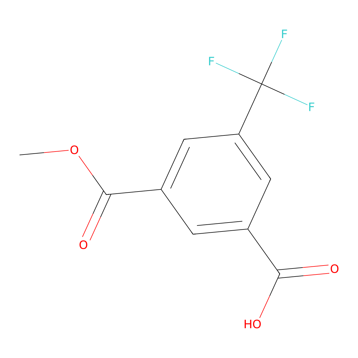3-(Methoxycarbonyl)-5-(trifluoromethyl)benzoic acid molecular structure, CAS 1056618-69-9